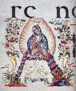 unknow artist Devotion to the virgin of Guadalupe painting